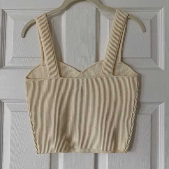 H&M Cream Ribbed Tank Top - Picture 4 of 4
